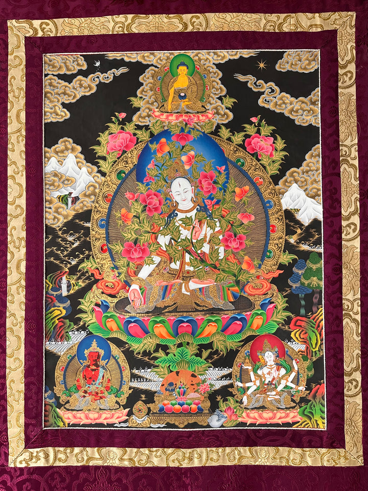 Thangka vintage «Tara Bianca»