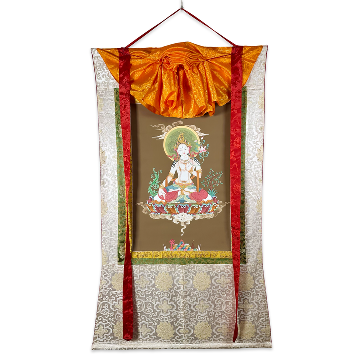 Traditionelle Thangka «Weisse Tara»
