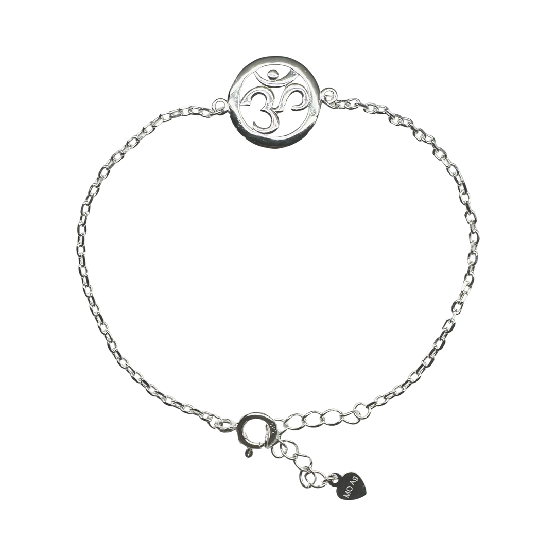 Zierliche Silber-Armkette mit OM ॐ
