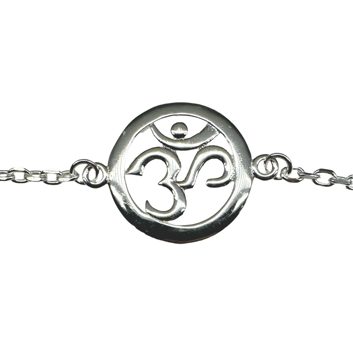 Zierliche Silber-Armkette mit OM ॐ