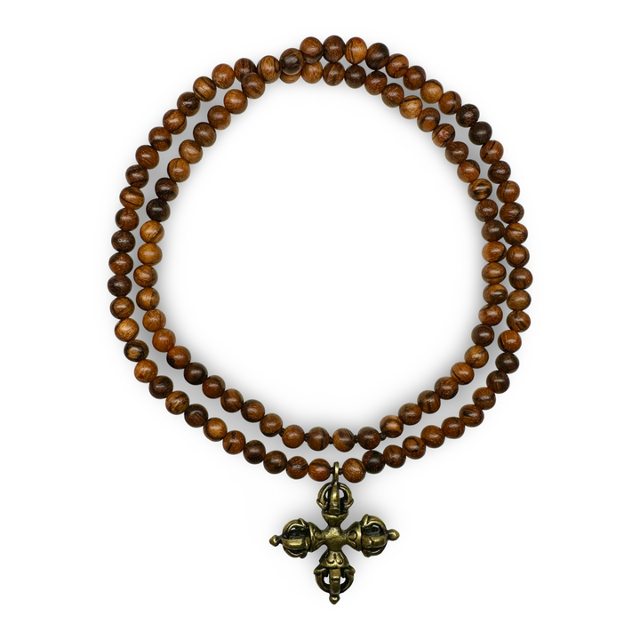 Mala in palissandro con doppio vajra