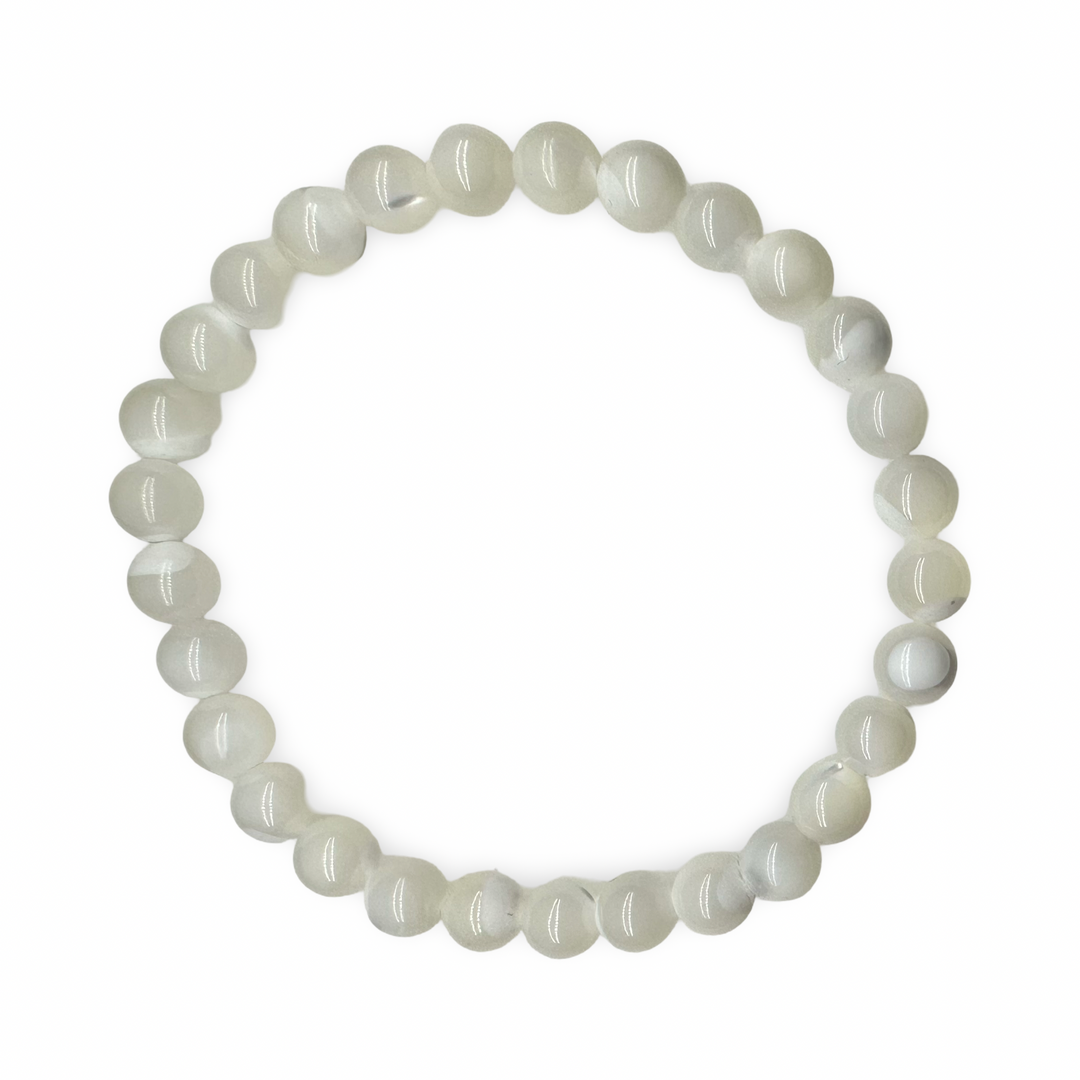 Mother-of-pearl mala bracelet (Ø 6 mm)