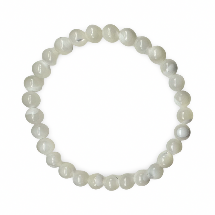 Mother-of-pearl mala bracelet (Ø 6 mm)