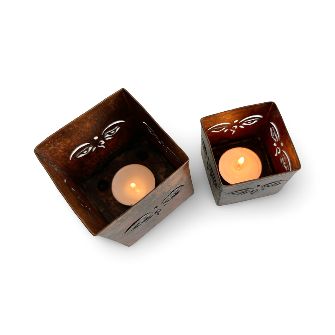 "Buddha eye" copper candle cup
