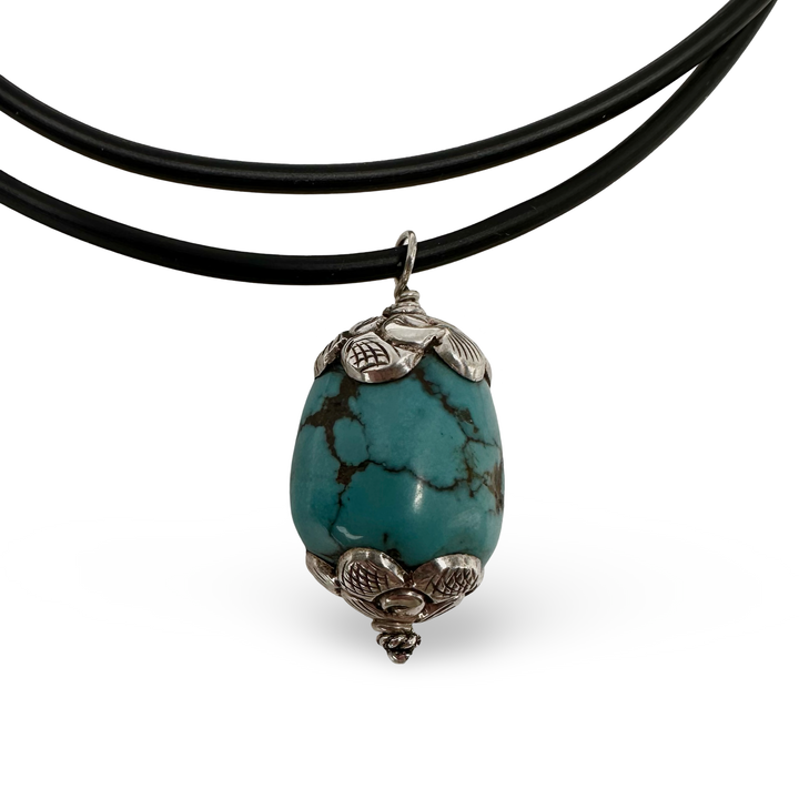 Turquoise pendant with or without cord