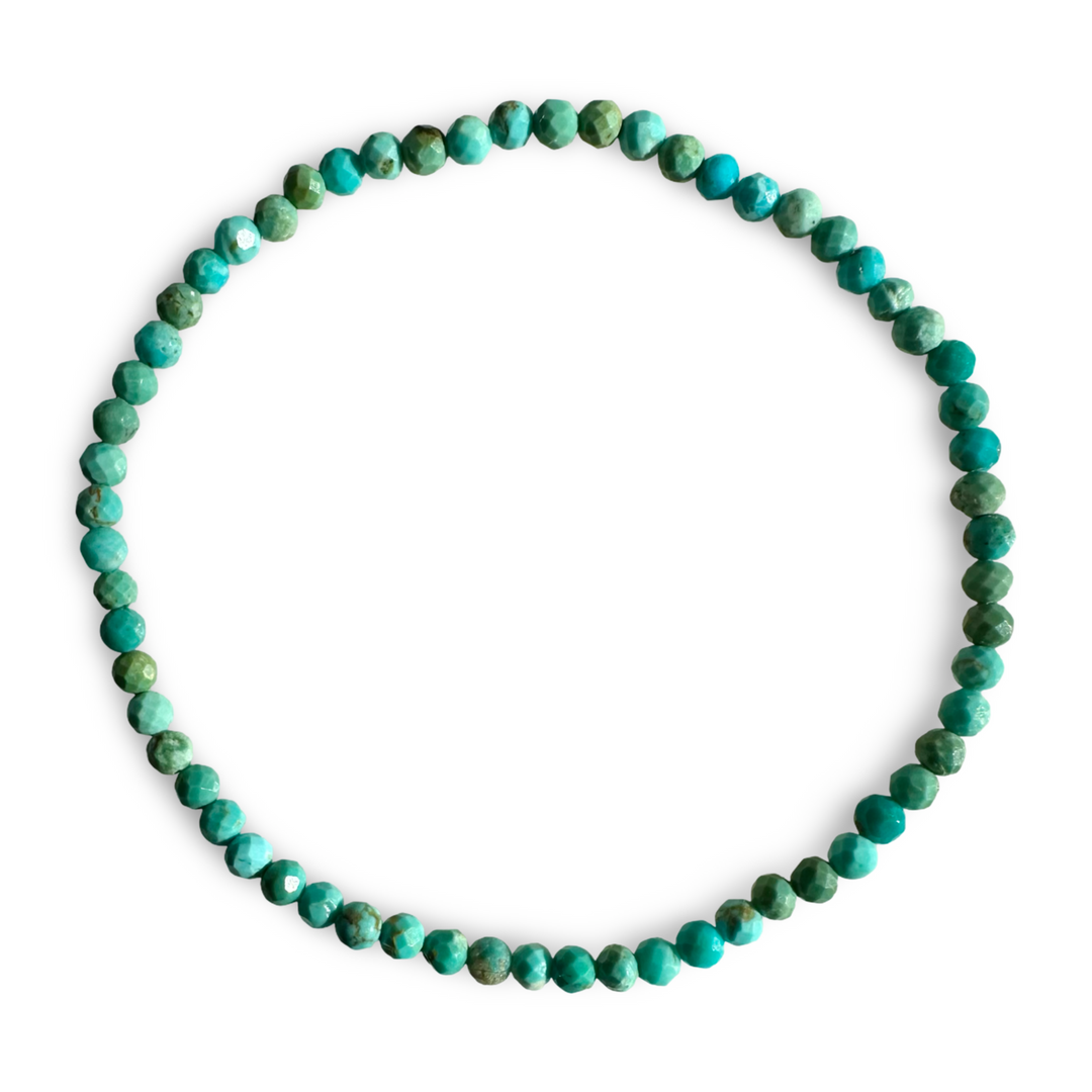 Mala bracelet with faceted turquoise (Ø 3 mm)