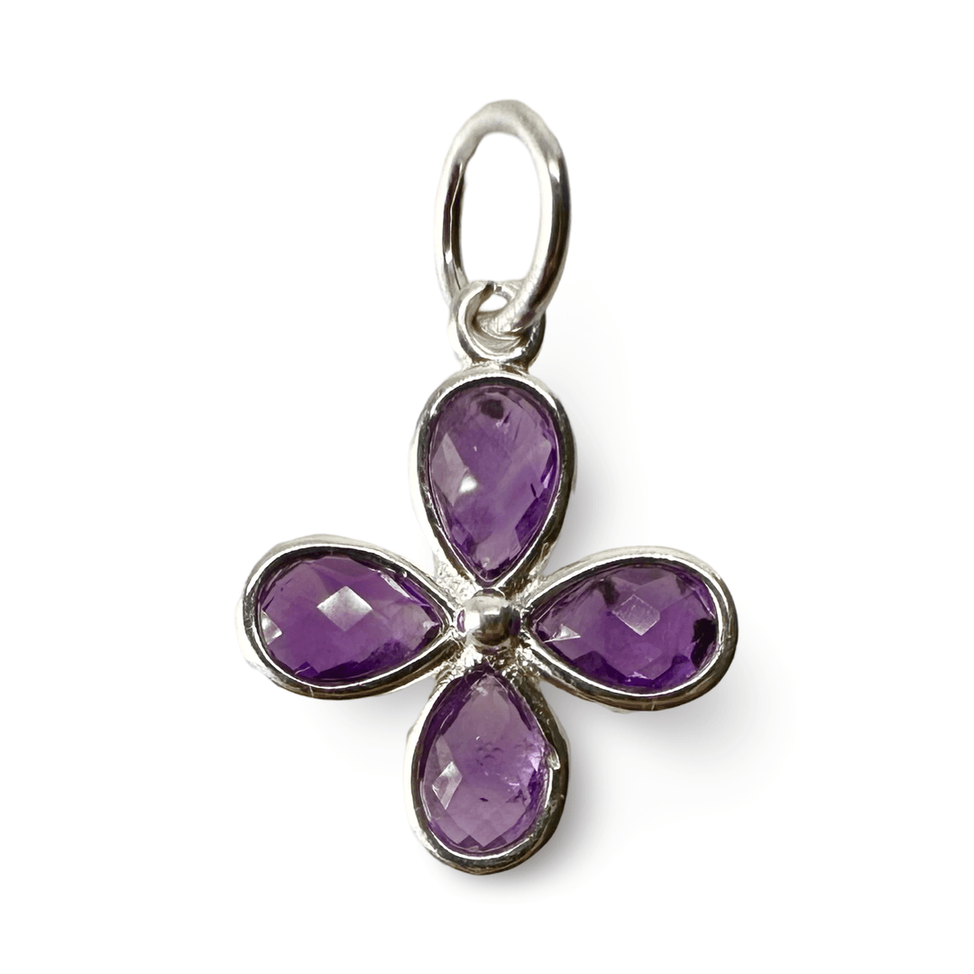 Amethyst - Anhänger, Silber oder vergoldetes Silber - Atelier Tibet