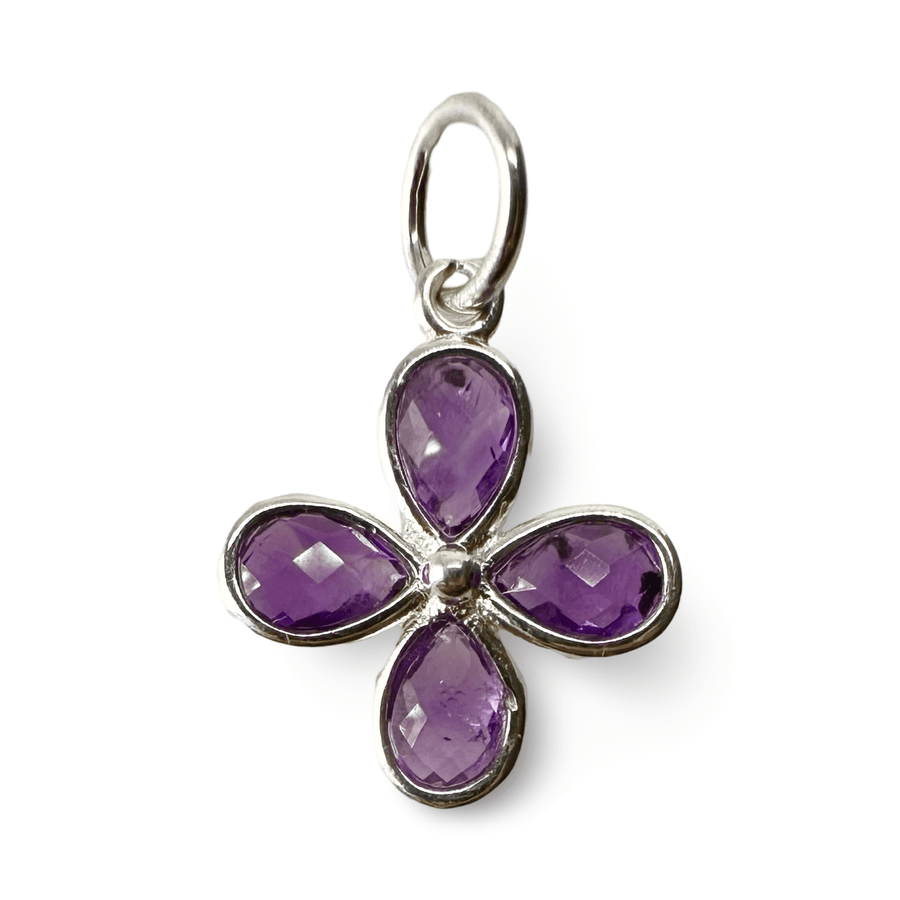 Amethyst - Anhänger, Silber oder vergoldetes Silber - Atelier Tibet