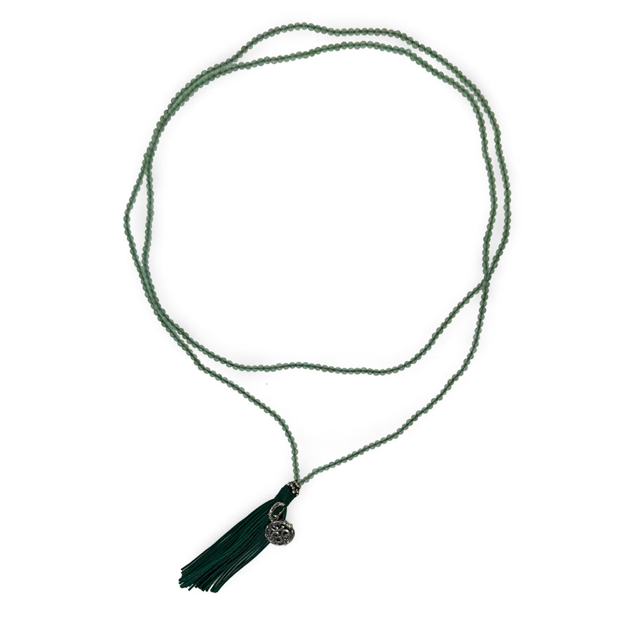 Aventurin - Kette mit Silber - «OM» - Atelier Tibet
