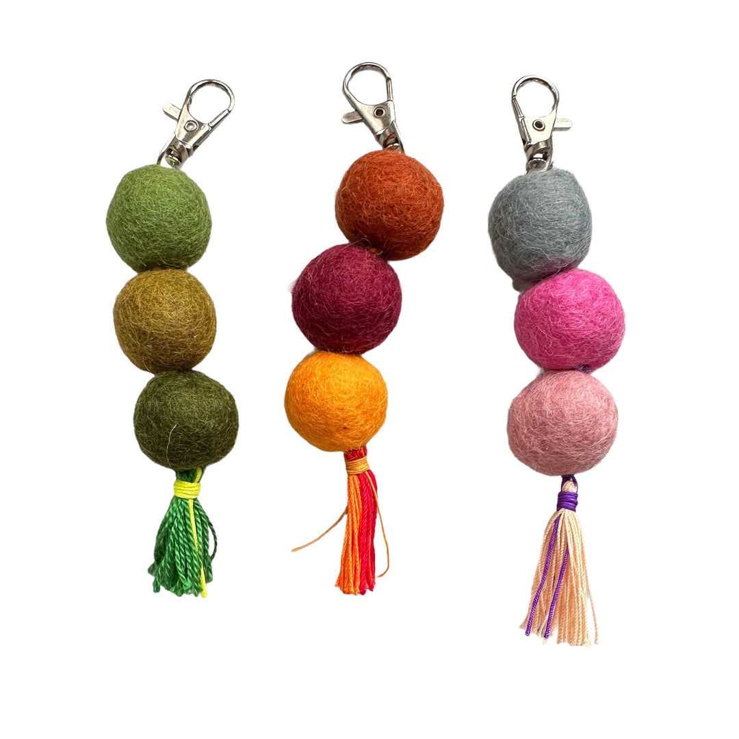 Bunte Filz-Anhänger - Atelier Tibet