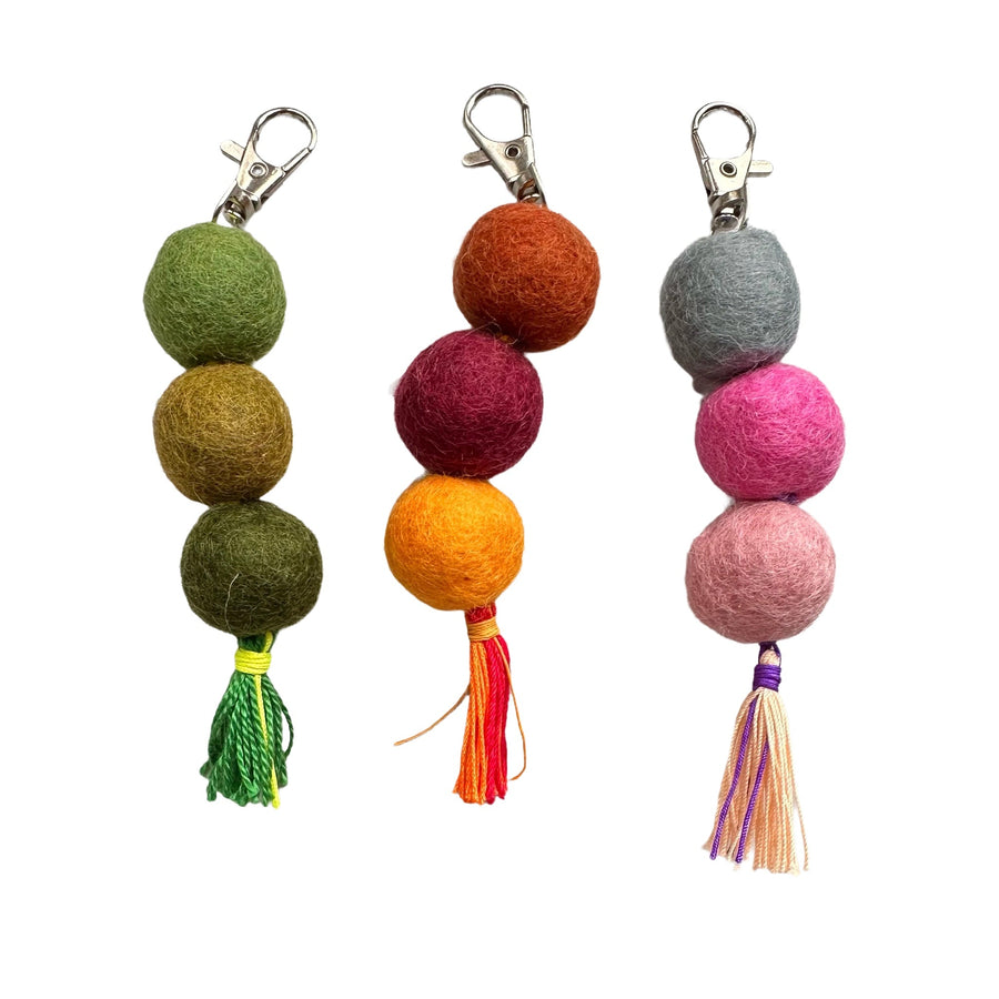 Bunte Filz-Anhänger - Atelier Tibet