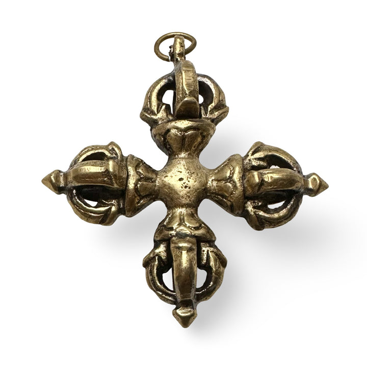 Doppel - Vajra Anhänger aus Messing - Atelier Tibet