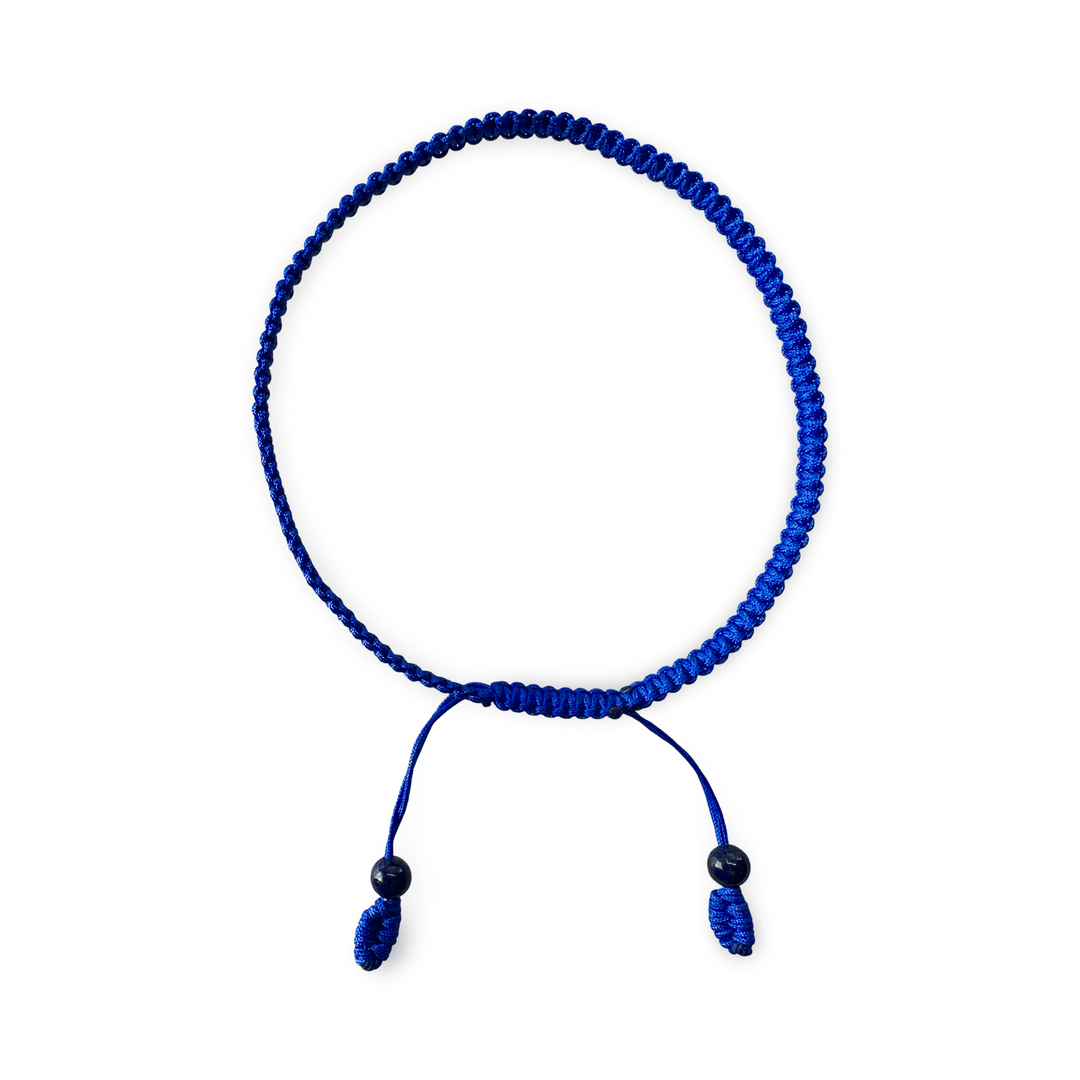 Dunkelblaues handgeknüpftes Armband - Atelier Tibet