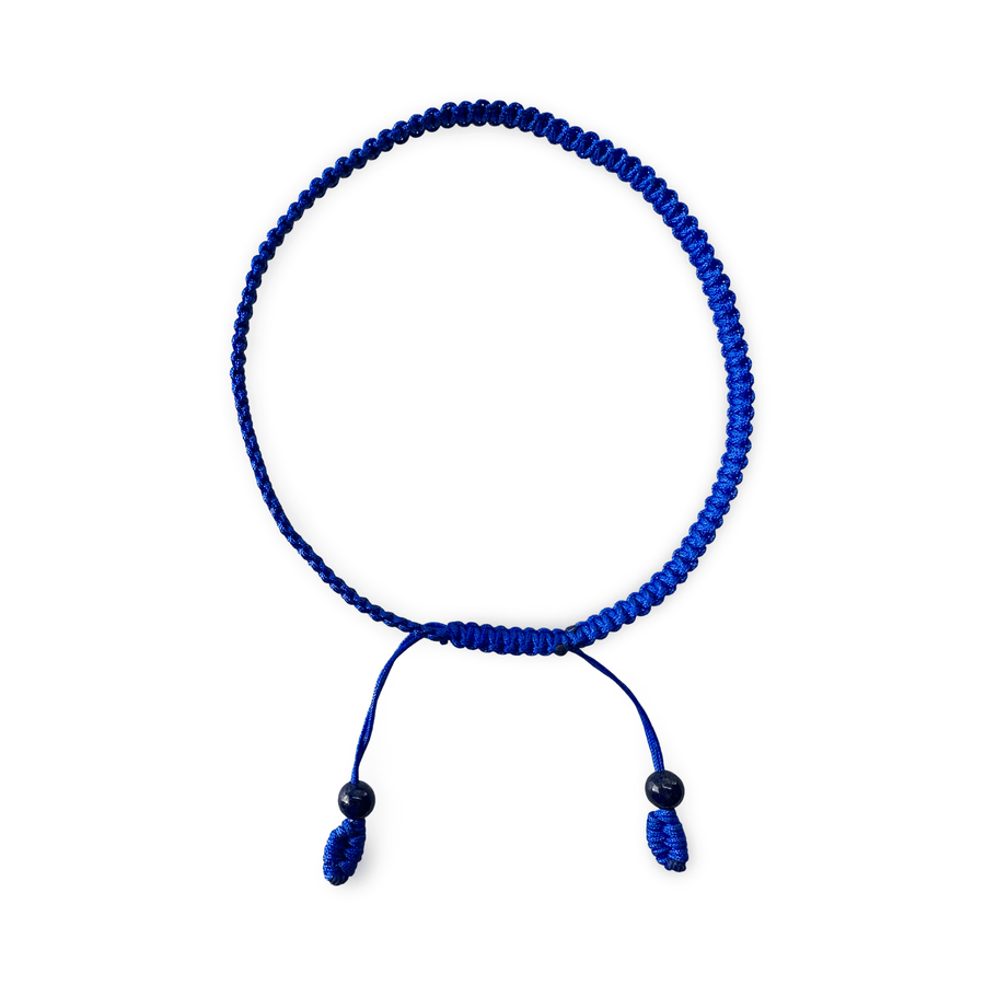 Dunkelblaues handgeknüpftes Armband - Atelier Tibet
