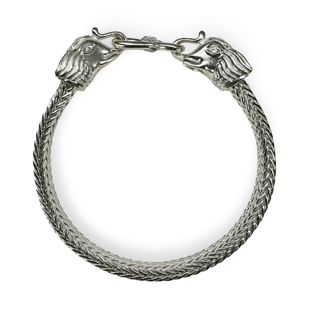 Elefanten Schlangenarmband aus Silber - Atelier Tibet
