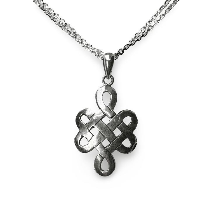 «Endloser Knoten» Silber - Anhänger - Atelier Tibet