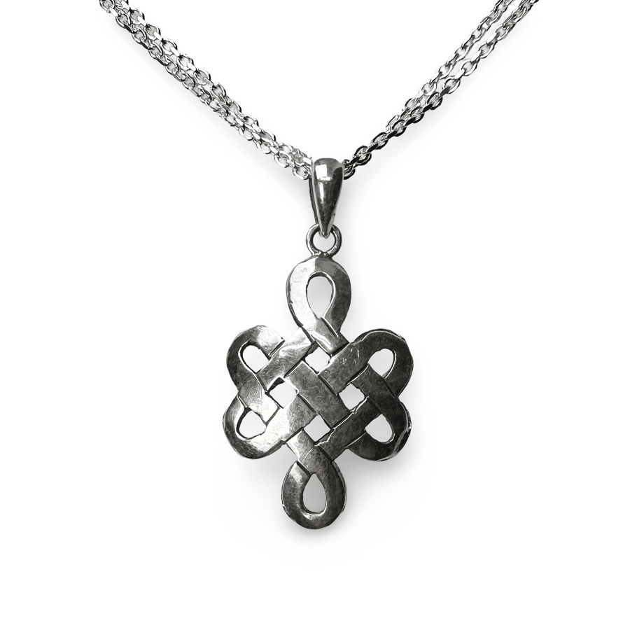 «Endloser Knoten» Silber - Anhänger - Atelier Tibet
