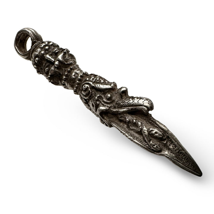 Fein gearbeiteter Silber - Phurba - Atelier Tibet