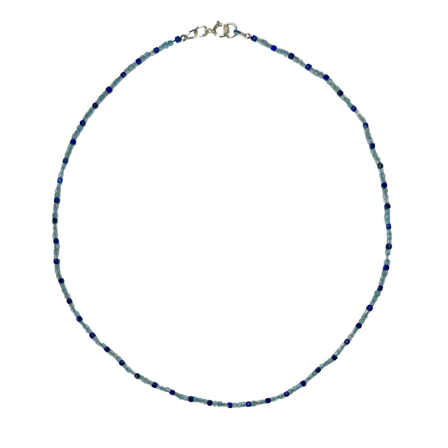 Feine Apatit und Lapis - Halskette - Atelier Tibet