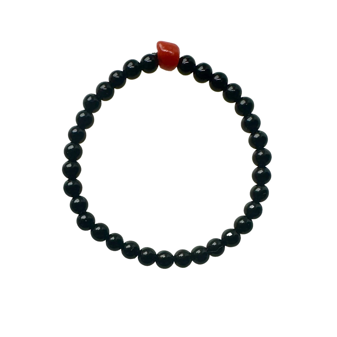 Feiner Onyx Perlen Fingerring - Atelier Tibet