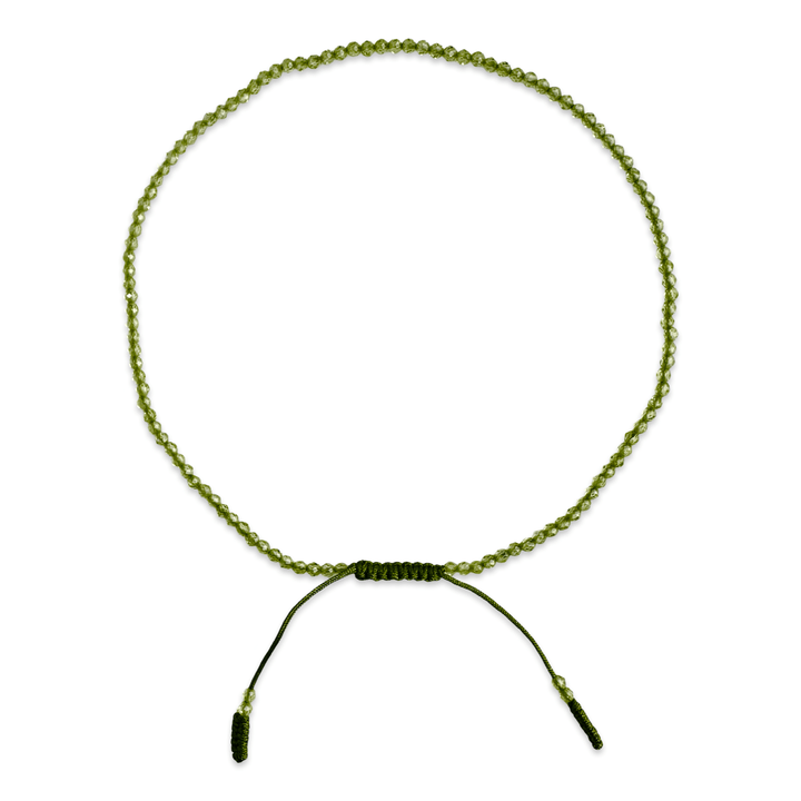Feines Peridot - Fusskettchen - Atelier Tibet