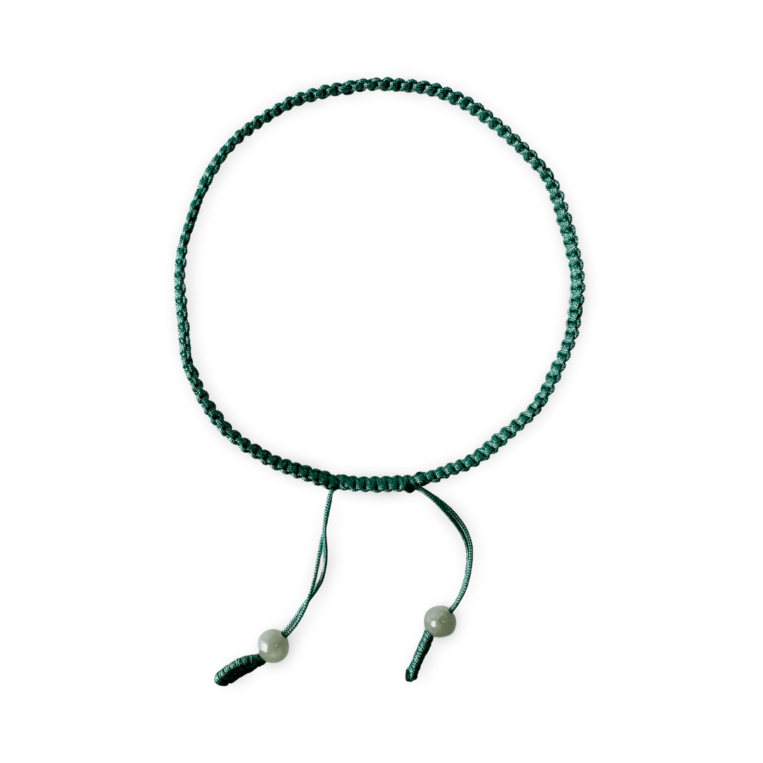 Graublaues handgeknüpftes Armband - Atelier Tibet