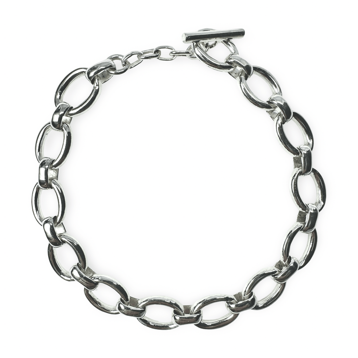 Grosse Silber - Armkette mit T - Verschluss - Atelier Tibet
