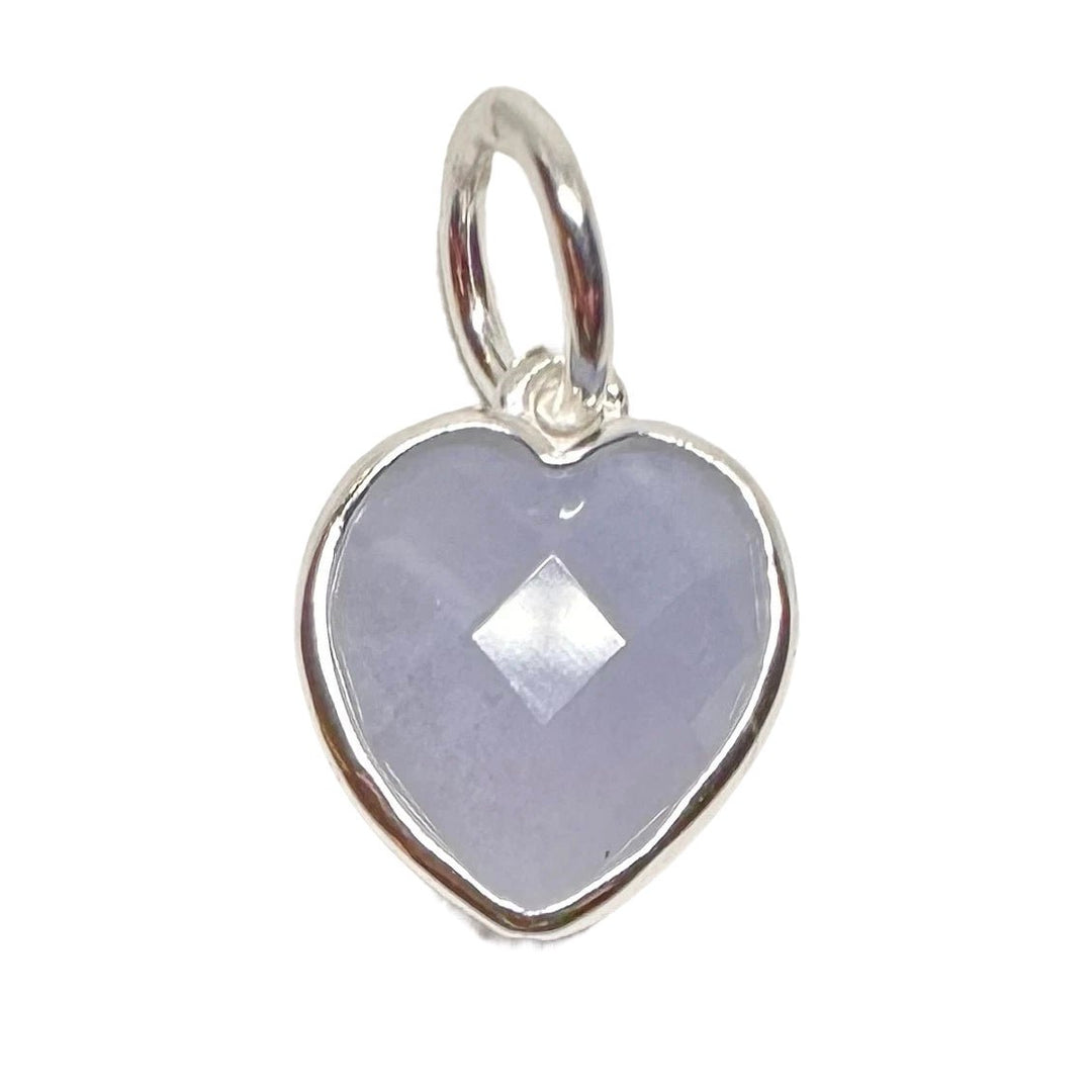 Herzförmiger Chalcedon-Anhänger - Atelier Tibet
