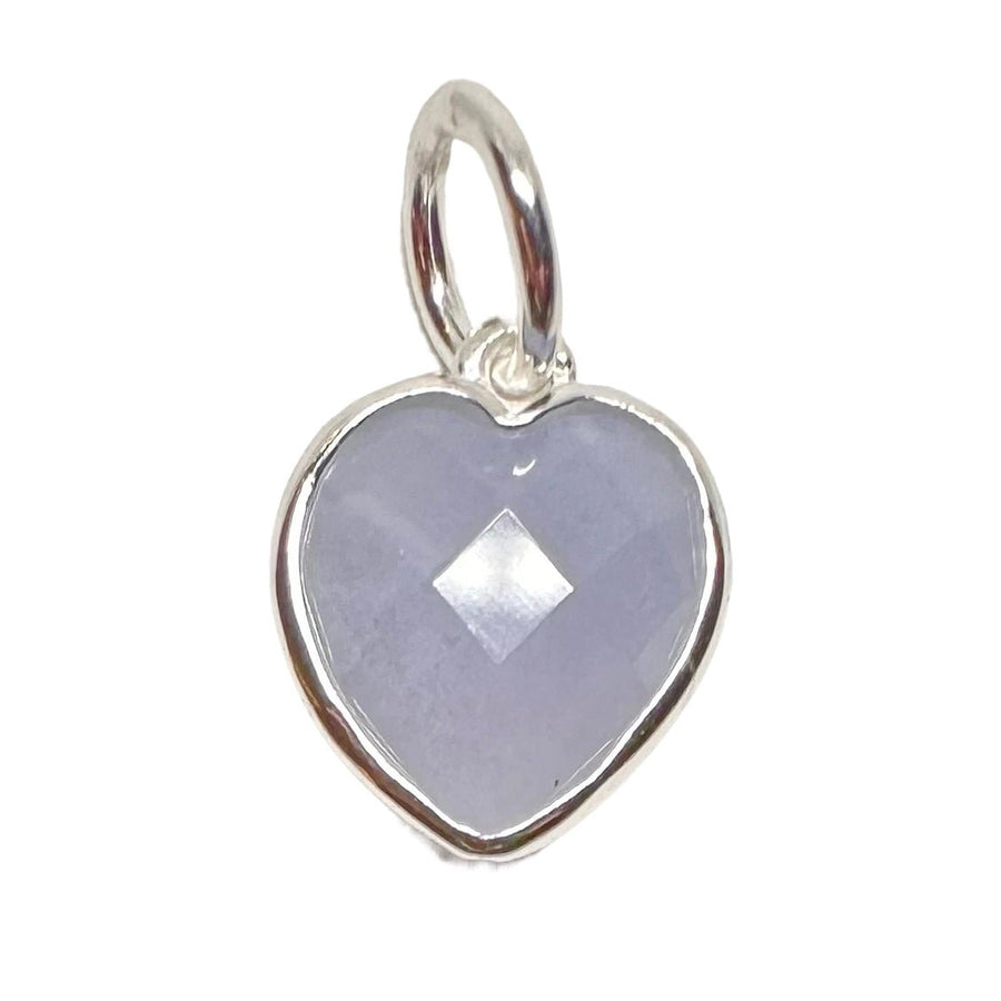 Herzförmiger Chalcedon-Anhänger - Atelier Tibet