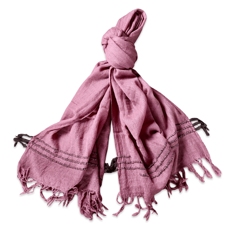 Himalaya - Schal • 100% Wolle • Altrosa - Atelier Tibet