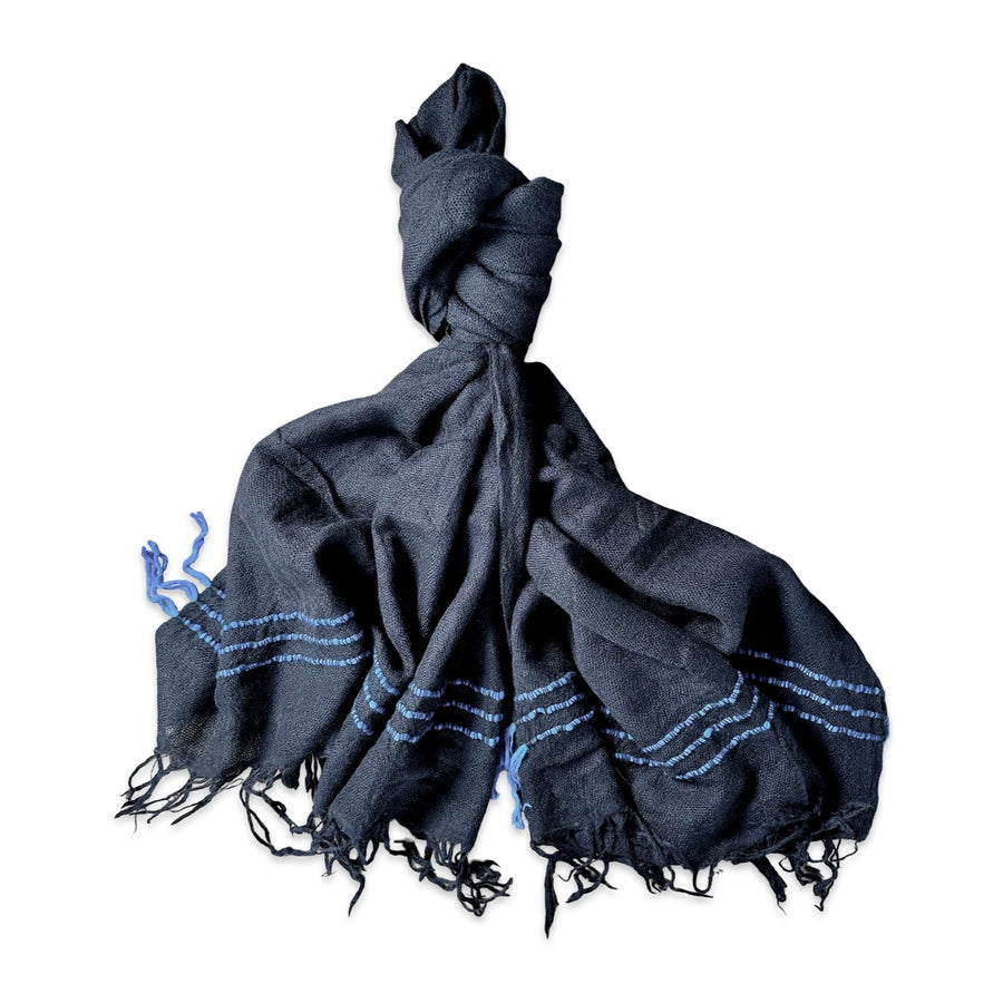 Himalaya - Schal • 100% Wolle • Schwarz - Atelier Tibet