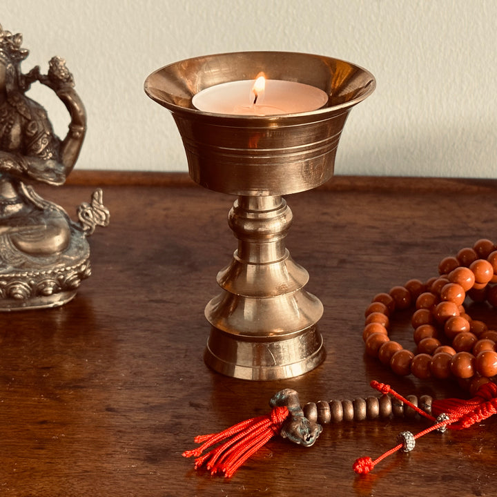 Lampada a burro tibetano “Dipa” in ottone