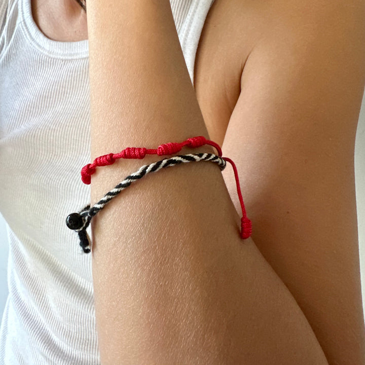 Bracciale portafortuna a 7 nodi