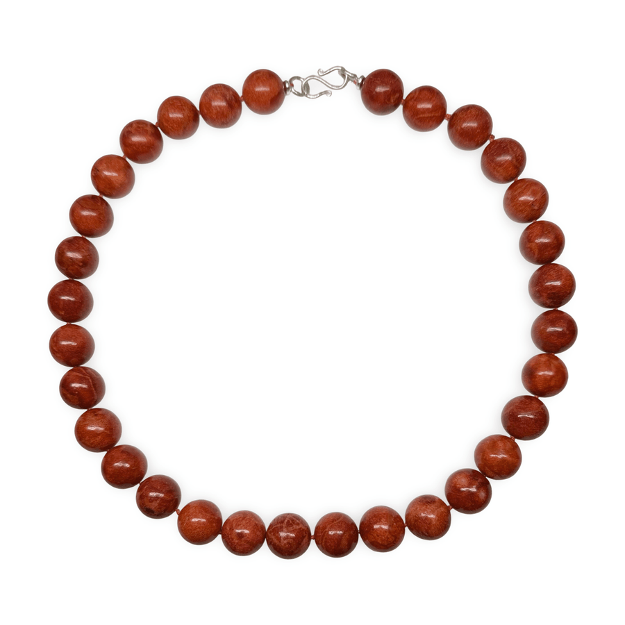 Kette aus grossen Schaumkorallen - Perlen - Atelier Tibet