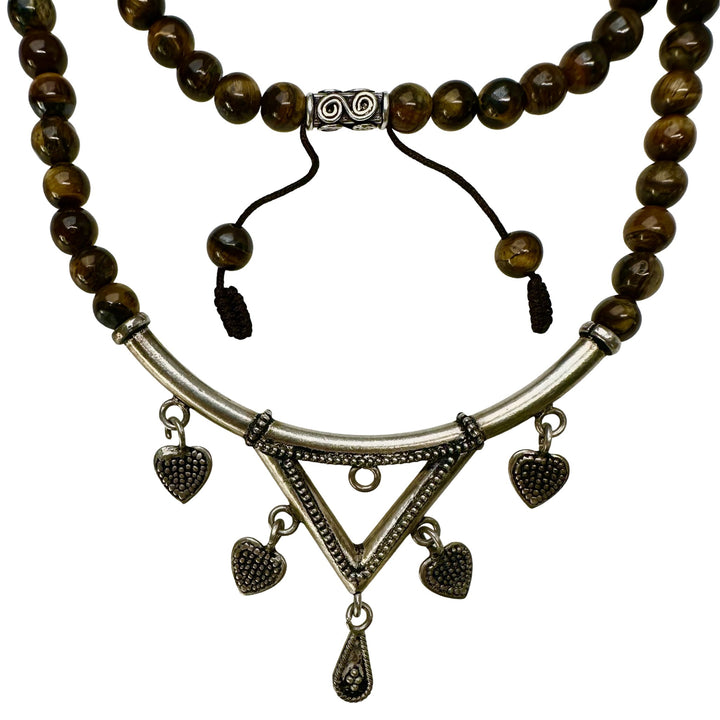 Limited Edition #14: Ensemble aus Tigerauge und Vintage Silber - Atelier Tibet