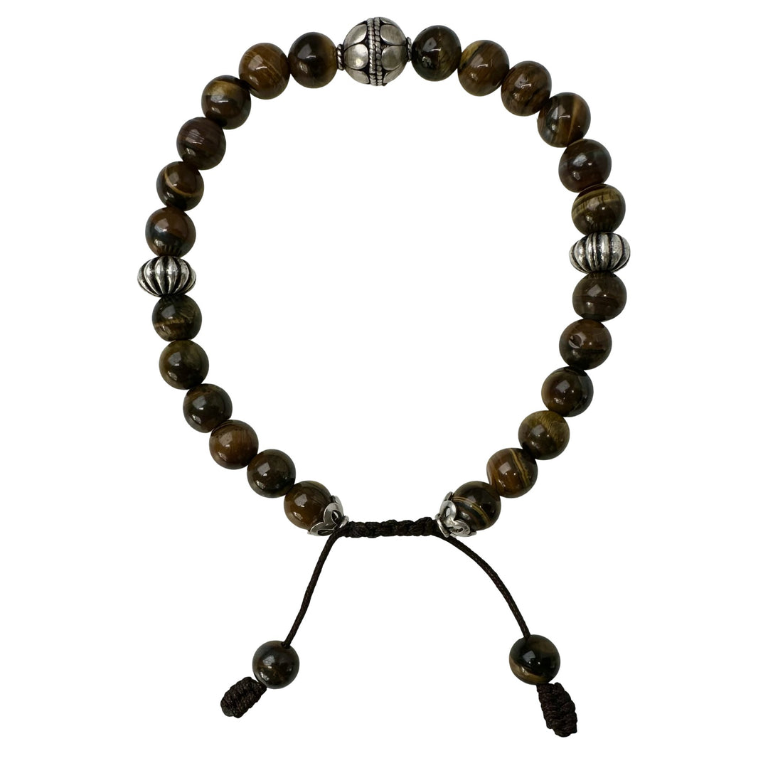 Limited Edition #14: Ensemble aus Tigerauge und Vintage Silber - Atelier Tibet