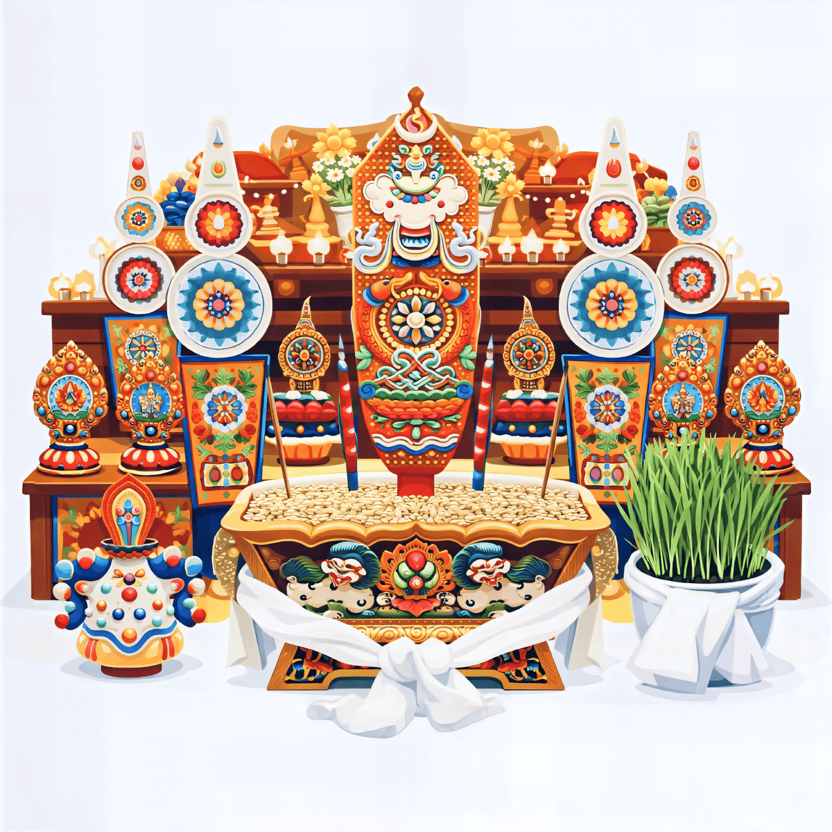 Das Feuerpferd, gezeichnet von Jamyang Dhatsang für Atelier Tibet