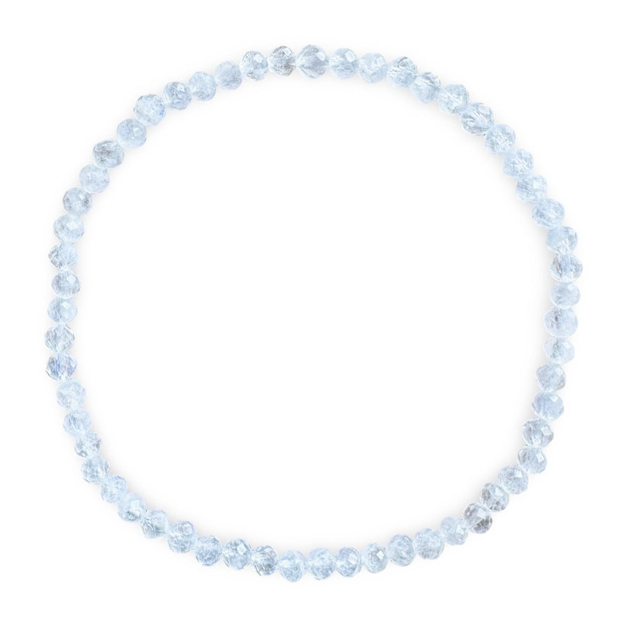Mala Armband mit facettiertem Regenbogen Mondstein (Ø 3 mm) - Atelier Tibet
