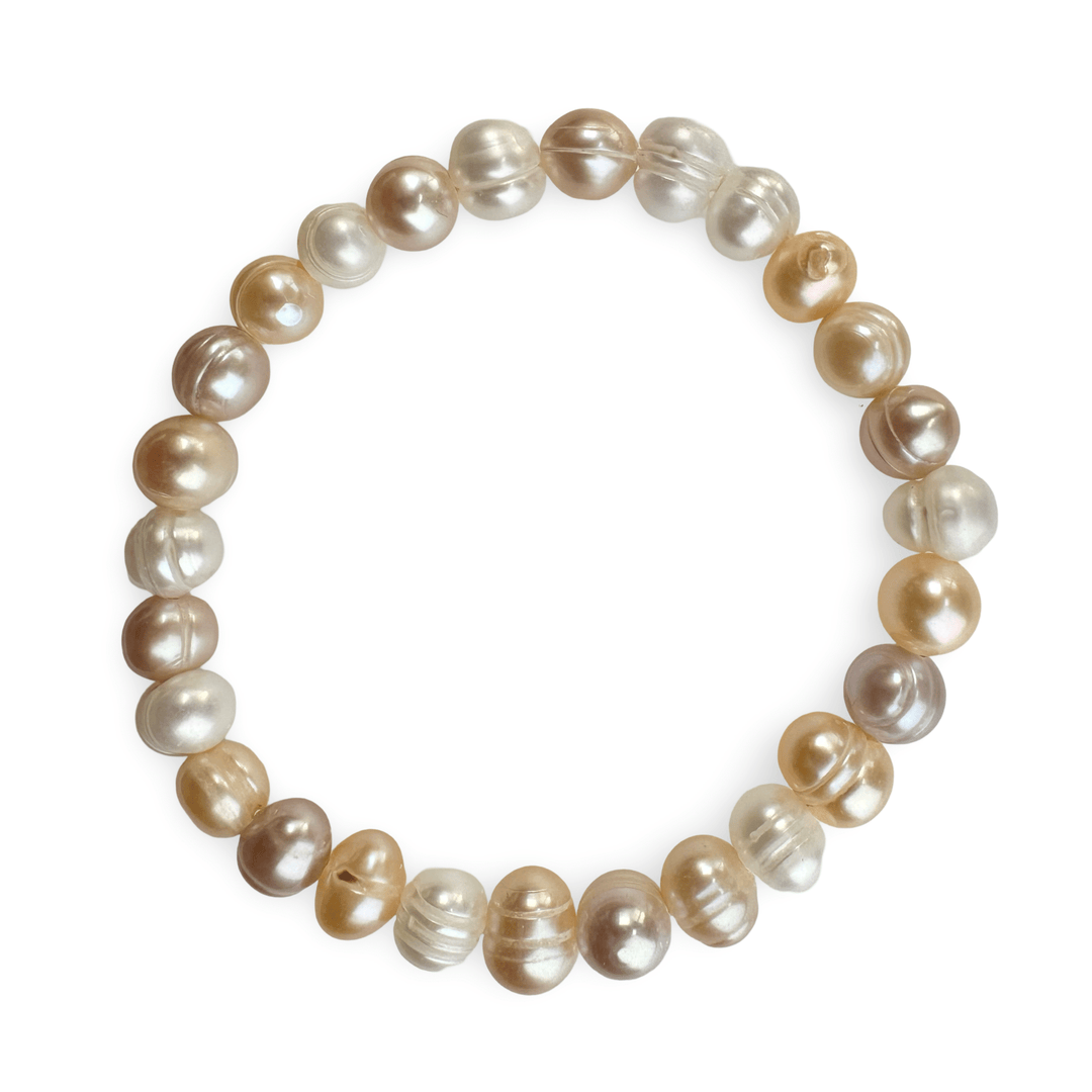 Mala - Armband mit gemischten Süsswasserperlen - Atelier Tibet