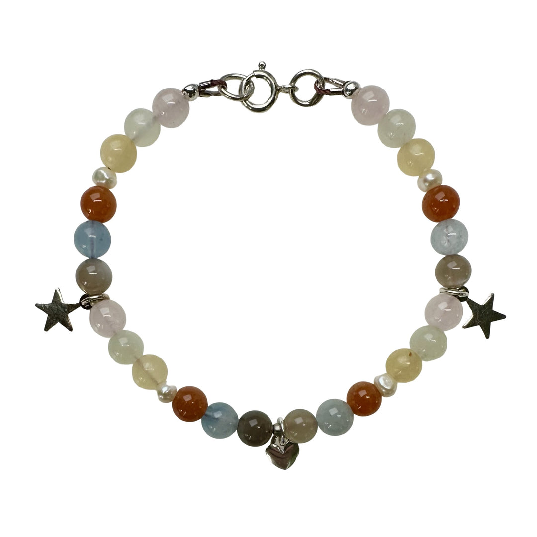 Mala - Armband mit Herz - und Stern - Anhänger - Atelier Tibet