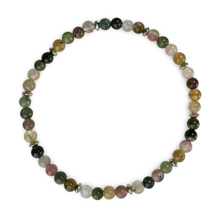 Mala - Armband mit Turmalin und Silber - Atelier Tibet