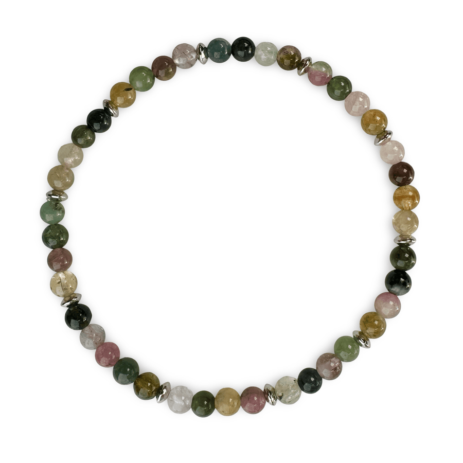 Mala - Armband mit Turmalin und Silber - Atelier Tibet