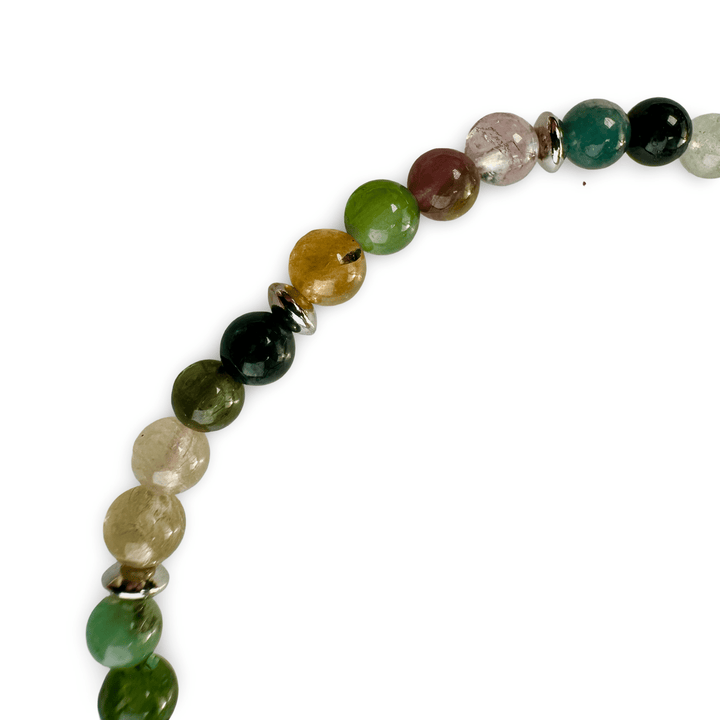 Mala - Armband mit Turmalin und Silber - Atelier Tibet