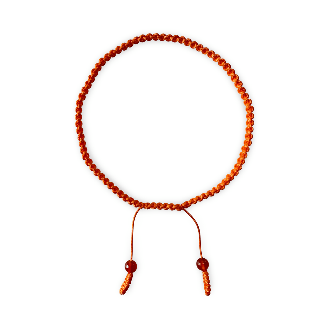 Oranges handgeknüpftes Armband - Atelier Tibet