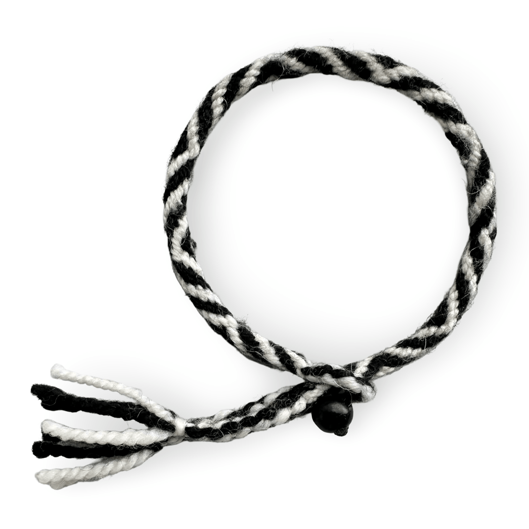 Rangzen Freiheitsband mit Onyx - Perle - Atelier Tibet