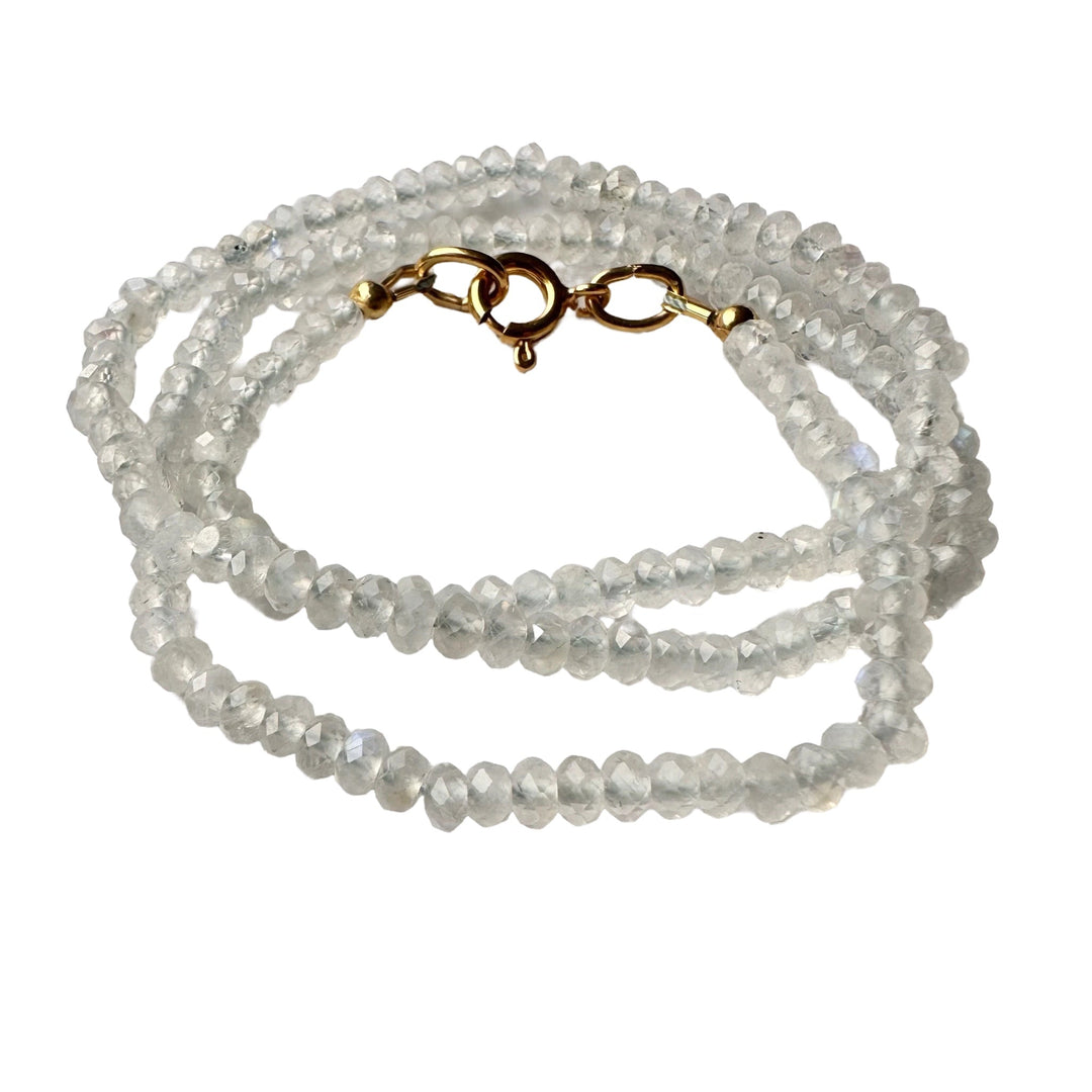 Regenbogen Mondstein Kette - Atelier Tibet