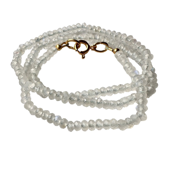 Regenbogen Mondstein Kette - Atelier Tibet