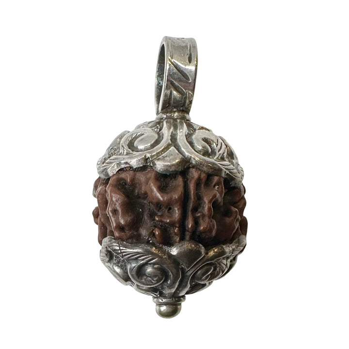 Rudraksha - Anhänger mit Silber - Atelier Tibet