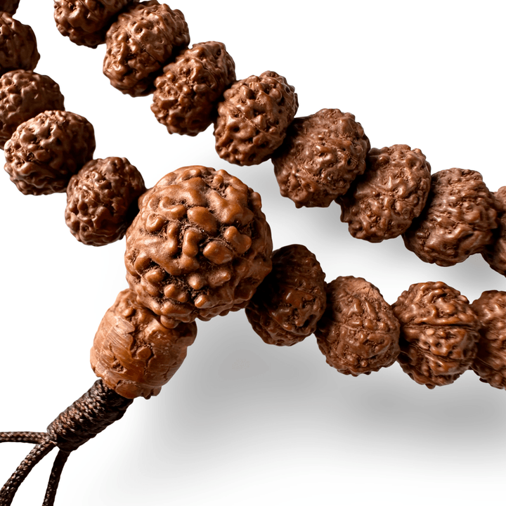 Rudraksha Mala (⌀ 9 mm) mit dunkler Patina - Atelier Tibet