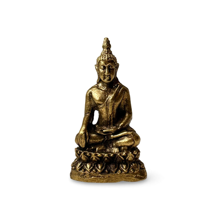 Shakyamuni Buddha Miniatur Statue aus Messing - Atelier Tibet